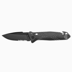 Couteau pliant CAC&reg; - Serration - PA6 Chevrons Noir