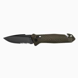 Couteau pliant CAC&reg; - Serration - PA6 Chevrons Vert Olive