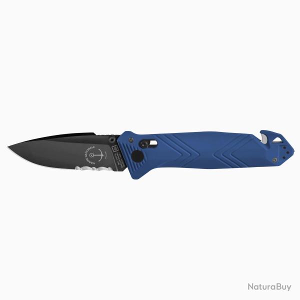 Couteau Pliant CAC� Marine Nationale - Serration - PA6 Chevrons Bleu Marine