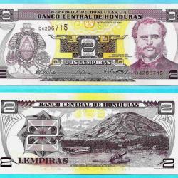 Honduras 2 Lempiras 2004 NEUF Billet Lempira