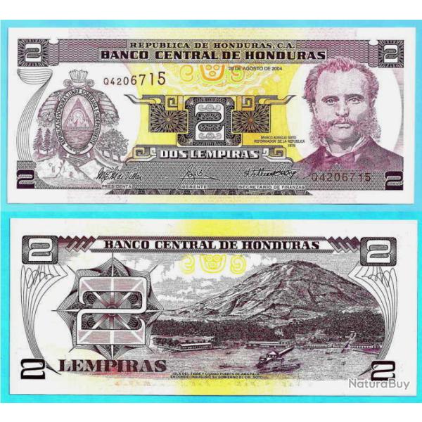 Honduras 2 Lempiras 2004 NEUF Billet Lempira