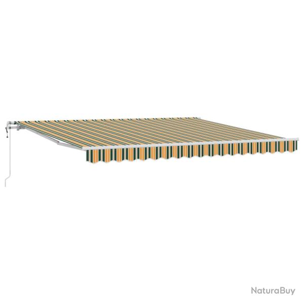 Auvent r�tractable �lectrique Vert et jaune 400 � 300 cm