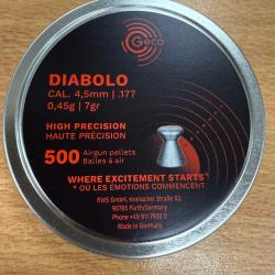 GECO PLOMD 4.5MM 0.45GR/7G BOITE DE 500 PLOMDS VENDU PAE 5 BTES FRAIS DE PORT OFFERT