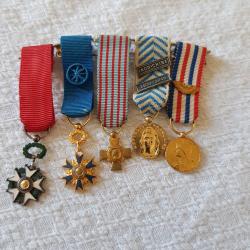 MEDAILLES REDUCTIONS LEGION D HONNEUR MERITE  RECONNAISSANCE AERONAUTIQUE MILITARY FRENCH MEDAL