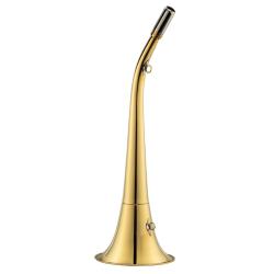 Corne ronde compi&egrave;gne 30cm laiton poli