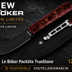 B&ouml;ker Packlite TrueStone 121448 - Couteau Outdoor Lame Magnacut Edition Limit&eacute;e