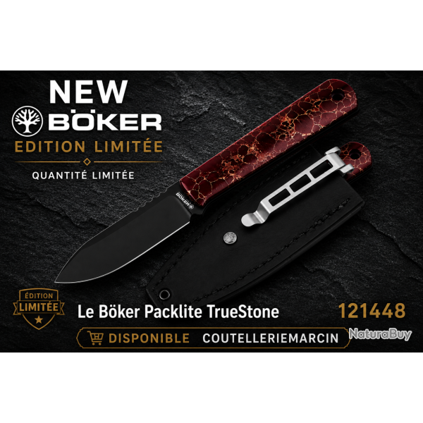 B�ker Packlite TrueStone 121448 - Couteau Outdoor Lame Magnacut Edition Limit�e