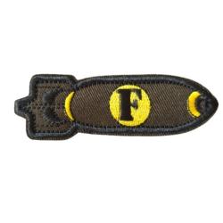 Patch - Missile 3 - Noir - velcro - Livraison gratuite