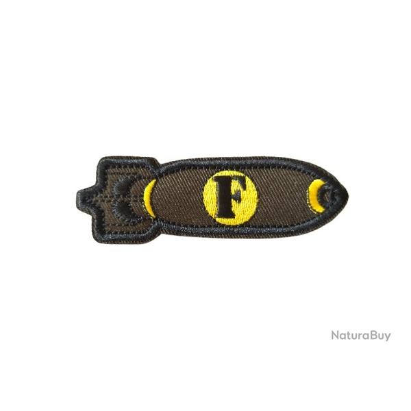 Patch - Missile 3 - Noir - velcro - Livraison gratuite