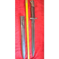 Ba&iuml;onnette Mauser portugais mod&egrave;le 1904 suhl und Co pour fusil Mauser Vergueiro bouton fonctionnel