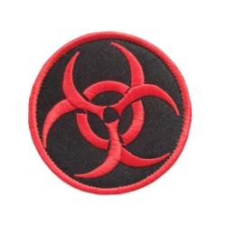 Patch Radioactif Rouge Rond - Velcro - Livraison gratuite
