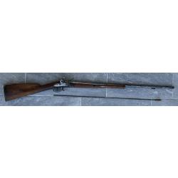 Fusil platine &agrave; silex type an IX long 1.33m bassinet bronze