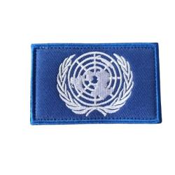 Patch drapeau - Nations unis - Bleu - velcro - Livraison gratuite
