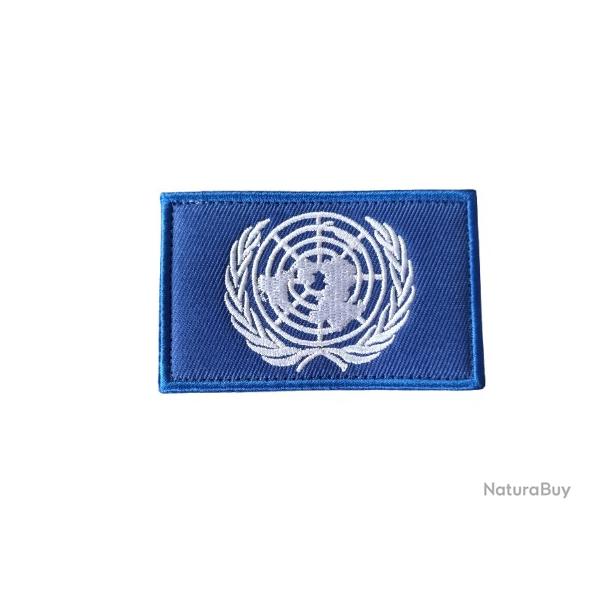 Patch drapeau - Nations unis - Bleu - velcro - Livraison gratuite