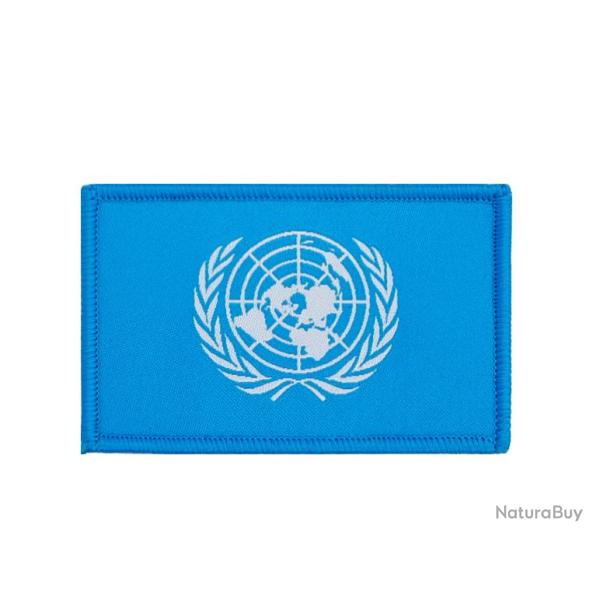 Patch drapeau - Nations unis - Bleu Ciel - velcro - Livraison gratuite