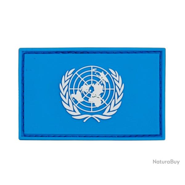 Patch drapeau - Nations unis - Bleu Ciel - PVC - velcro - Livraison gratuite