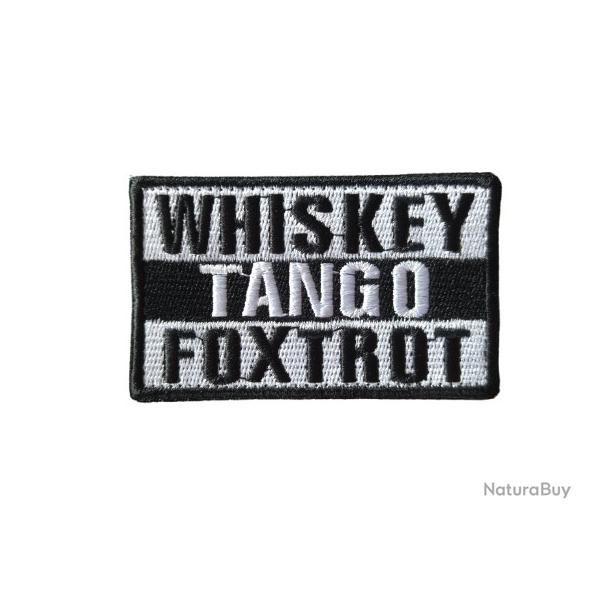 Patch Whisky Tango Foxtrot - v2 - Noir - velcro - Livraison gratuite