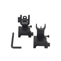 Organes de vis&eacute;e Flip-Up en aluminium - Ensemble hausse et guidon