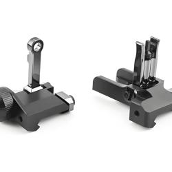 Organes de vis&eacute;e Flip-Up en aluminium - Ensemble hausse + guidon