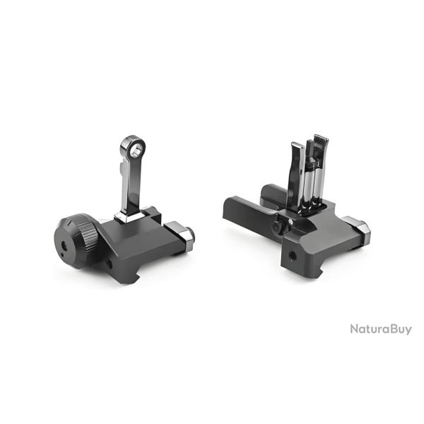 Organes de vis�e Flip-Up en aluminium - Ensemble hausse + guidon