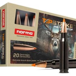 Cartouches NORMA .308win 11.0g 170gr TIPSTRIKE boite de 20 speciale canon court et silencieux