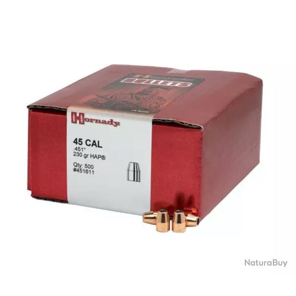 Ogives Hornady 45 .451 230 gr HAP #451611 / 500
