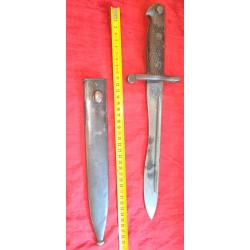 Ba&iuml;onnette espagnole machette artillerie Bolo mod&egrave;le 1941 + fourreau en &eacute;tat d'usage sans oxydation