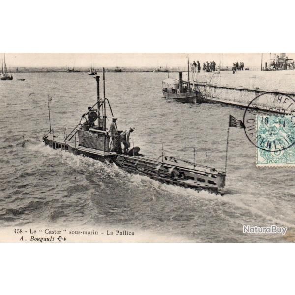 Carte Postale Ancienne - Le sous-marin Castor � La Pallice -N�7627