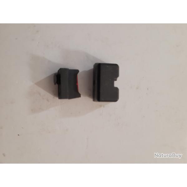 Guidon fibre et cran de mire Co-Witness pour Glock