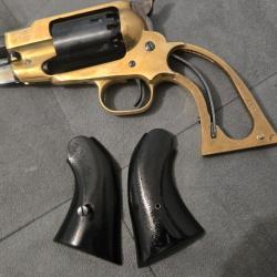 Plaquettes de crosse 1858 remington en r&eacute;sine epoxy noire neuves