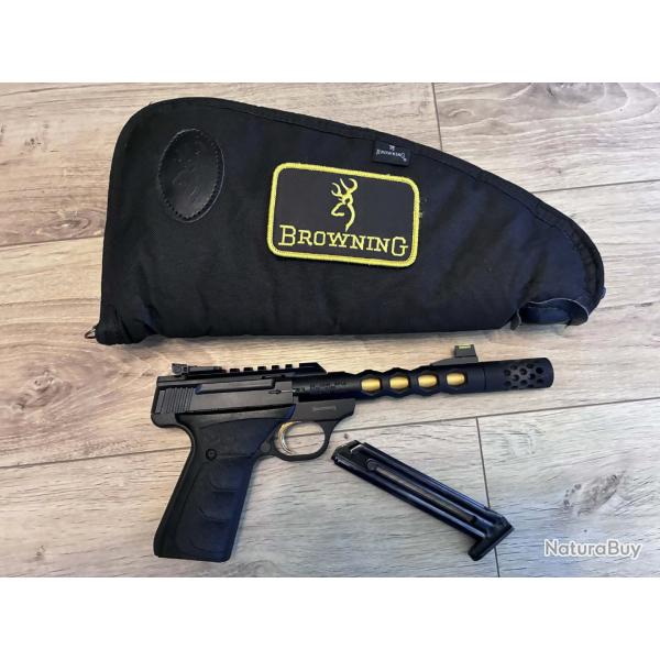 Browning Buck Mark Black Gold Vision HEX UFX, calibre .22 LR filet� 1/2x28