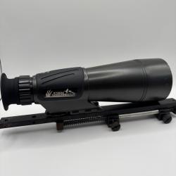 Lunette demi jumelle avec rail hutte gabion