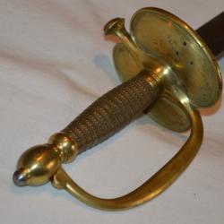 EPEE D'OFFICIER EPOQUE MONARCHIE DE JUILLET SECOND EMPIRE-NAPOLEON III-MANQUE L'ATTRIBUT DE CLAVIER.