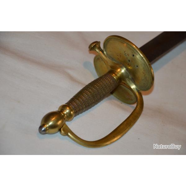 EPEE D'OFFICIER EPOQUE MONARCHIE DE JUILLET SECOND EMPIRE-NAPOLEON III-MANQUE L'ATTRIBUT DE CLAVIER.