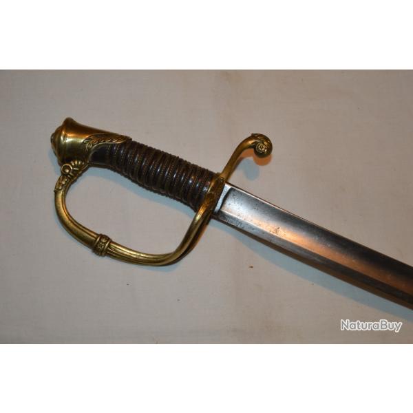 SABRE Mle 1821 OFFICIER INFANTERIE-MONARCHIE LOUIS XVIII-CHARLES X-LOUIS PHILIPPE-SECOND EMPIRE-1870
