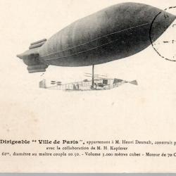 Carte postale ancienne - Le Dirigeable Ville de Paris -N&deg;3823