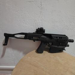 GLOCK 17 GEN5 avec crosse CAA tactical micro roni et point rouge