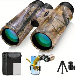 Jumelles SUNCORE 10x42 HD Etanches IPX4 - Observation Nature Chasse et Randonn&eacute;e Haute Pr&eacute;cision