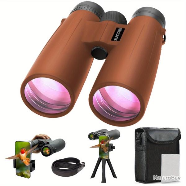 Jumelles SUNCORE 10x50 HD Etanches IPX4 - Longue Port�e Haute Puissance Observation Nature & Chasse