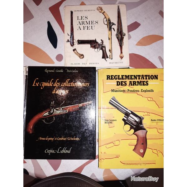 Lot de 3 livres sur les Armes