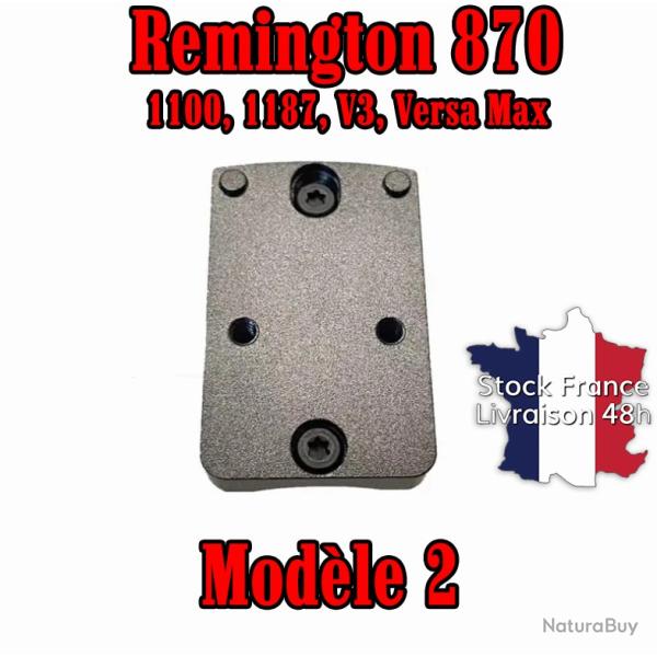 Embase montage point rouge Remington 870 / 1100 / 1187 / V3 / Versa Max - Mod�le 2 - Stock France