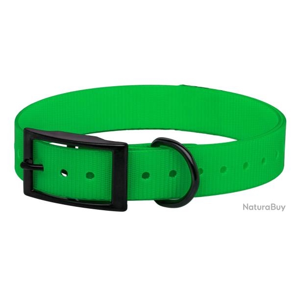 Collier Biothane Biogold HI-FLEX VERT Sangle polyur�thane extrud� 650x25x2mm