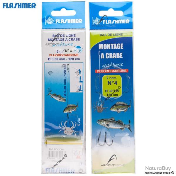 Bas de ligne FLASHMER Montage � crabe H2 - 0.35mm