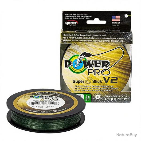 Tresse POWER PRO Super 8 slick V2 Moss green 135m � 0.23mm