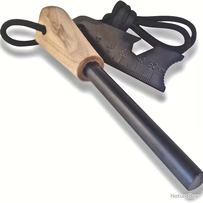 Briquet Allume-Feu Barre De Magnésium Pierre à Feu De Survie Camping Randonnee 165863