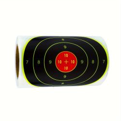 100 Cibles Rondes Noires Num&eacute;rot&eacute;es 10cm Fluorescentes Splatter Tir Pr&eacute;cision Autocollantes