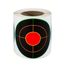 200 Cibles Rondes Orange Vert 76mm Fluorescentes R&eacute;actives Autocollantes
