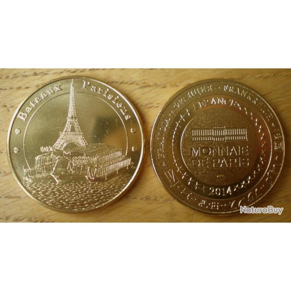 Medaille Bateaux Parisiens 2014 Monnaie de Paris Tour Eifell Bateau