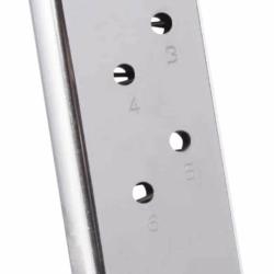 Chargeur MEC-GAR 1911 Officer .45 ACP 6 Coups (Noir ou Nickel) 1911 Officer - 6 coups - Noir