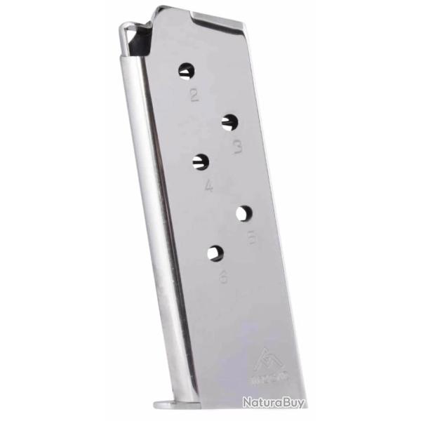 Chargeur MEC-GAR 1911 Officer .45 ACP 6 Coups (Noir ou Nickel) 1911 Officer - 6 coups - Noir